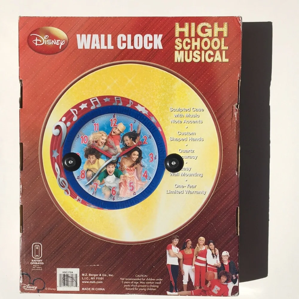 FINAL MARKDOWN Disney high school musical wall clock nib